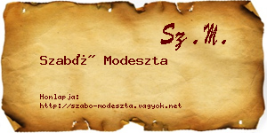 Szabó Modeszta névjegykártya
